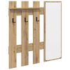 vidaXL Perchero de pared Montada en la pared Roble artisan