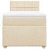 vidaXL Cama box spring con colch&oacute;n tela color crema 80x200 cm
