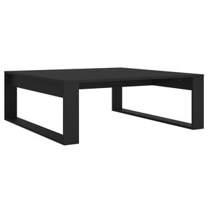 vidaXL Mesa de centro madera contrachapada negro 100x100x35 cm