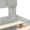 vidaXL Estructura de cama con cabecera Gris Concreto 120 x 123 cm