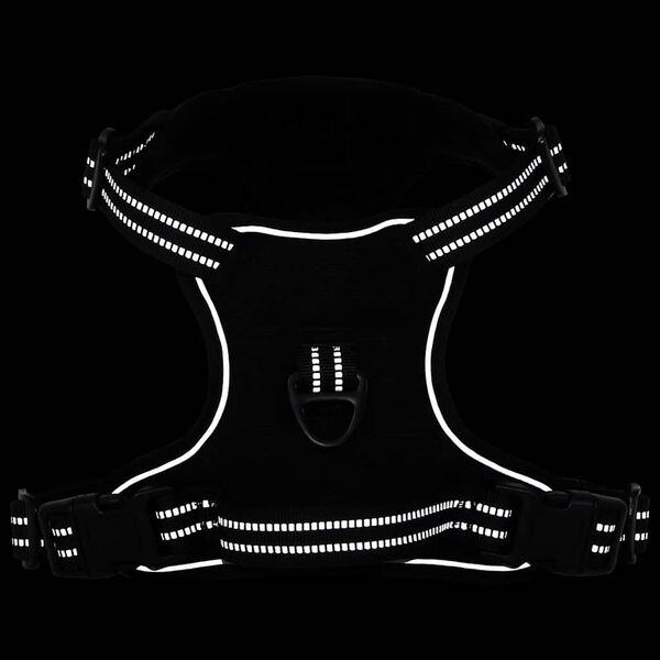 vidaXL Arnés para perros con bandas reflectantes ajustables negro XL