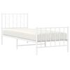 vidaXL Estructura cama sin colchón con estribo metal blanco 80x200 cm