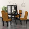 vidaXL Sillas de comedor 4 unidades de terciopelo marr&oacute;n