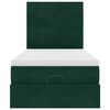 vidaXL Estructura cama otomana colchones terciopelo verde oscuro