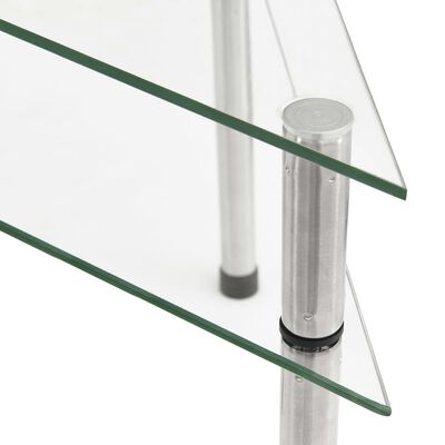 vidaXL Estantería de cocina vidrio templado transparente 49,5x35x19 cm