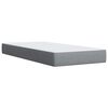 vidaXL Cama box spring con colch&oacute;n tela gris claro 100x200 cm