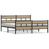 vidaXL Estructura de cama sin colch&oacute;n metal roble Sonoma 183x213 cm