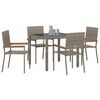vidaXL Conjunto de Comedor de Jardín 5 pcs Gris ratán sintético