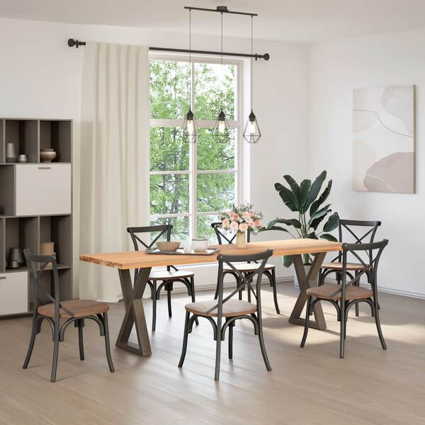 vidaXL Patas para mesa de comedor (2 unidades, acero natural, 50 x 72-73,3 cm)