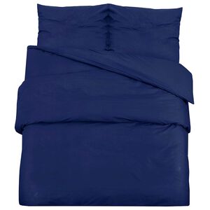 vidaXL Juego de funda n&oacute;rdica microfibra ligera azul marino 140x200 cm