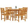 vidaXL Conjunto de Comedor de Jard&iacute;n 5 pcs Marr&oacute;n