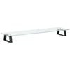 vidaXL Soporte de monitor vidrio templado y metal negro 80x20x8 cm