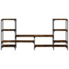 vidaXL Mueble de TV madera ingeniería roble ahumado 206,5x28,5x95 cm
