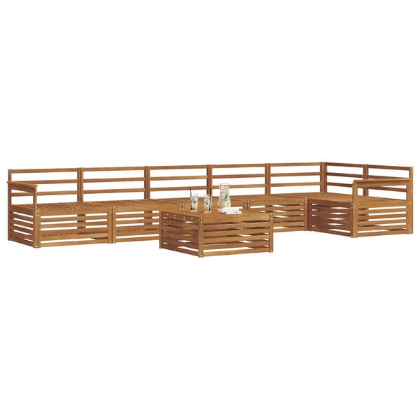 vidaXL Conjunto de sof&aacute;s de exterior 7 pcs Natural