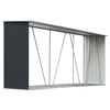 vidaXL Casetilla le&ntilde;a acero galvanizado gris antracita 330x84x152 cm