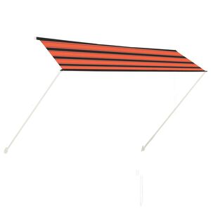 vidaXL Toldo retr&aacute;ctil naranja y marr&oacute;n 300x150 cm