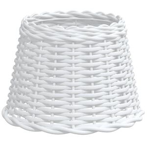vidaXL Pantalla para l&aacute;mpara mimbre blanco &Oslash;30x20 cm