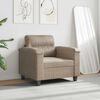 vidaXL Sill&oacute;n de tela de microfibra gris taup&eacute; 60 cm
