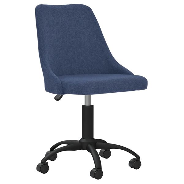 vidaXL Sillas de comedor giratorias 4 unidades tela azul