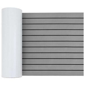 vidaXL Alfombra para Barcos Rayado Gris Claro y Negro 240 x 60 cm EVA