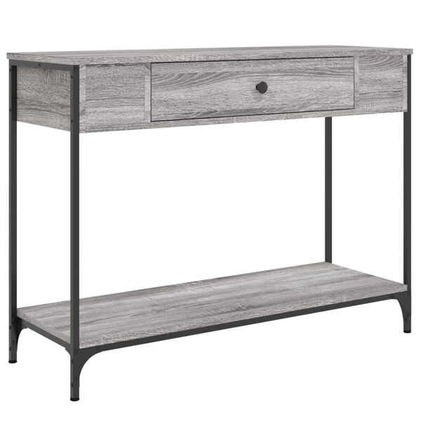 vidaXL Mesa consola madera de ingenier&iacute;a gris Sonoma 100x34,5x75 cm