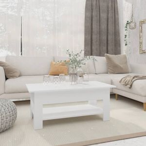 vidaXL Mesa de centro madera de ingenier&iacute;a blanca 102x55x42 cm