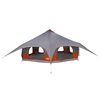 vidaXL Tienda Familiar Gris y naranja 18 Personas