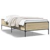 vidaXL Estructura cama madera ingenier&iacute;a metal roble Sonoma 90x190 cm