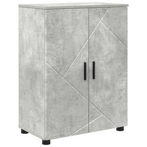 vidaXL Gabinete de Ba&ntilde;o con puerta Gris Concreto 60 x 35 x 80 cm