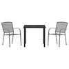 vidaXL Conjunto de Comedor de Jard&iacute;n 3 pcs Antracita