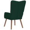 vidaXL Silla de relajación de terciopelo verde oscuro