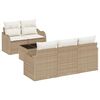 vidaXL Conjunto de sof&aacute; de jard&iacute;n Beige rat&aacute;n sint&eacute;tico
