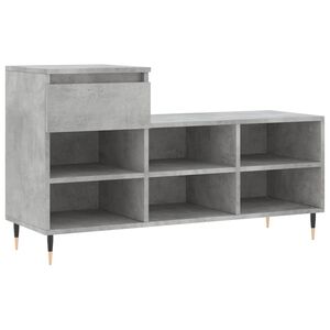 vidaXL Mueble zapatero madera contrachapada gris hormig&oacute;n 102x36x60 cm