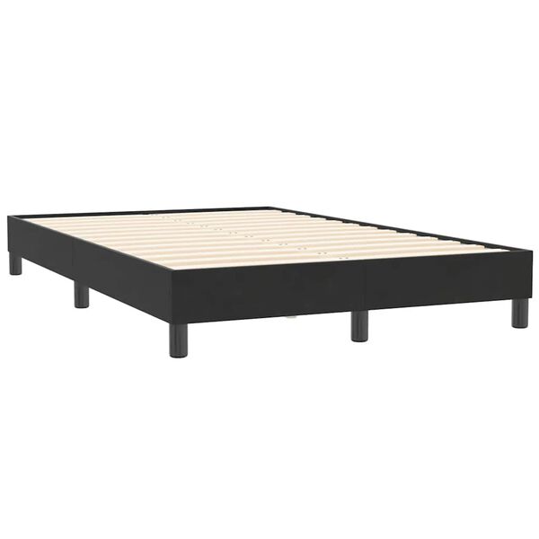 vidaXL Cama box spring con colch&oacute;n terciopelo negro 120x210 cm