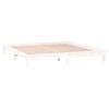 vidaXL Estructura de cama con LED madera maciza blanca 180x200 cm