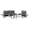 vidaXL Conjunto de Comedor de Jard&iacute;n 3 uds. Antracita Acero