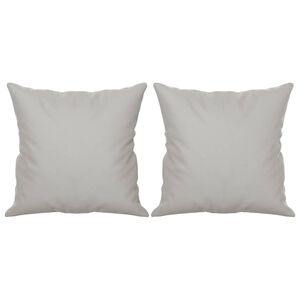 vidaXL Cojines decorativos 2 uds tela microfibra gris claro 40x40 cm