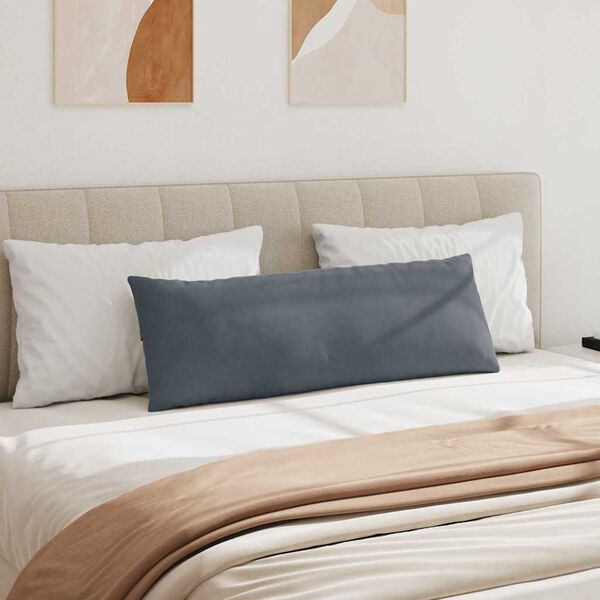 vidaXL Cojines de sofá 2 pcs Gris oscuro 120 x 40 cm Tela de pana