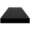 vidaXL Estantes flotantes de pared 4 uds MDF negro 80x23,5x3,8 cm