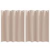 vidaXL Cortinas Opacas con Anillas 2 pcs Taup&eacute; 140 x 140 cm Poli&eacute;ster