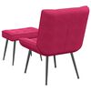 vidaXL Sill&oacute;n de relax con reposapi&eacute;s terciopelo rojo tinto