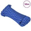 vidaXL Cuerda de barco polipropileno azul 4 mm 50 m