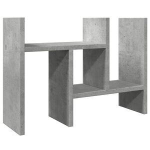 vidaXL Organizador escritorio madera gris hormig&oacute;n 34,5x15,5x35,5 cm