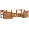 vidaXL Juegos de sof&aacute;s 6 pcs Natural Madera de Acacia S&oacute;lida