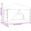 vidaXL Carpa de Fiesta Azul 291 x 431 x 315 cm Tela Oxford