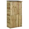 vidaXL Caseta herramientas de jardín madera de pino 85x48x177 cm
