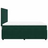 vidaXL Cama box spring con colch&oacute;n terciopelo verde oscuro 140x190 cm