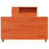vidaXL Estructura de cama sin colch&oacute;n madera maciza marr&oacute;n 75x190 cm