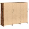 vidaXL Aparador LED Madera vieja 123 x 37 x 100 cm