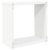 vidaXL Estantes cubo de pared 2 uds blanco y roble Sonoma 30x15x30 cm